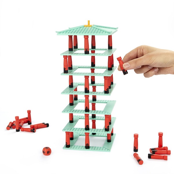 Balvi Juego de mesa equilibrio Jinja Juego de bloques al estilo japonés Madera