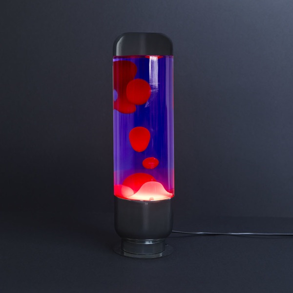 alvi Lámpara lava Capsule Color Púrpura/Rojo Diseño moderno y sofisticado para decorar Aluminio/vidr
