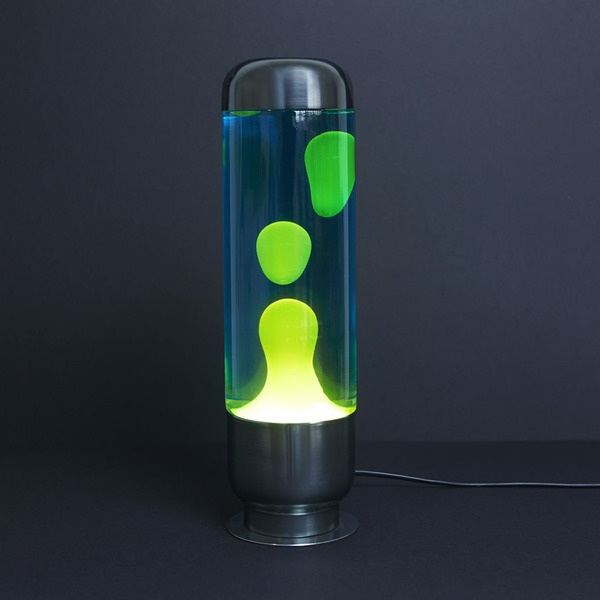 alvi Lampe Lava Capsule Couleur bleu/lima Design moderne et sophistiqué Pour décorer votre intérieur