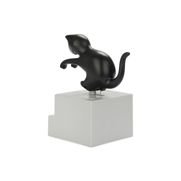 Balvi Palillero Frisky Color Negro Dispensador de palillos en forma de gato curioso Plástico