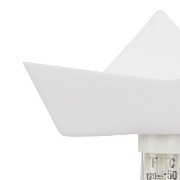 Balvi Termómetro piscina Paper Boat Color Blanco Barco flotante de origami Plástico 15x16 cm