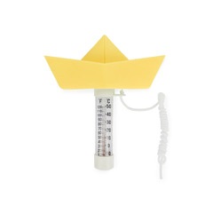 alvi - Paper Boat Balvi Pool thermometer Paper Boat Yellow colour Floating origami boat Plastic 15x1