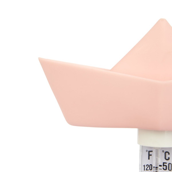 Balvi Termómetro piscina Paper Boat Color Rosa Barco flotante de origami Plástico 15x16 cm