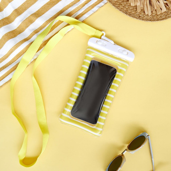 alvi Wasserdichte Hülle Phone Hut Farbe gelb Schwimmend Großes Fassungsvermögen Halsband zum Umhänge