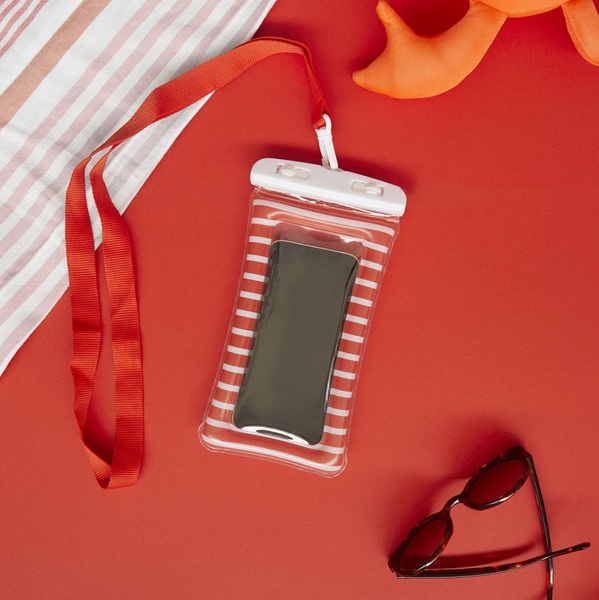 alvi Wasserdichte Hülle Phone Hut Farbe rot, Schwimmend Großes Fassungsvermögen Halsband zum Umhänge