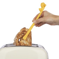 Balvi Pince grille-pain Meow Couleur Orange Magnétique Pince anti-brûlures Plastique PP