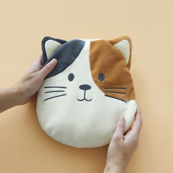 alvi Sac thermique Kitty Calico Couleur Blanc et marron Apaise les douleurs musculaires et les bless