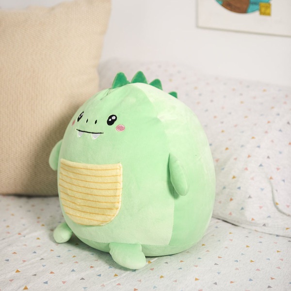 Balvi Cojín Dinoz Color Verde Cojín con forma de dinosaurio Poliéster
