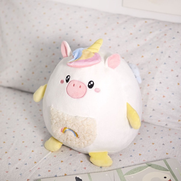 Balvi Kissen Unicorn Farbe Weiß oder Mehrfarbig Kissen in Form eines Einhorns Aus Polyester