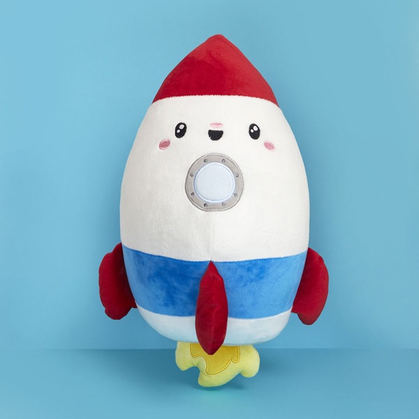 Balvi Cojín Rocket Color Rojo y azul Un cohete suave y decorativo Poliéster