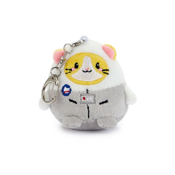 Balvi Porte-clé Astrocat Couleur Gris blanc Un porte-clé chat astronaute Métal/toile