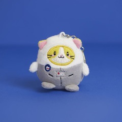 alvi Schlüsselanhänger Astrocat Farbe Grau und Weiß Schlüsselanhänger in Form einer Astronautenkatze