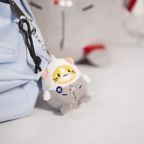 Balvi Porte-clé Astrocat Couleur Gris blanc Un porte-clé chat astronaute Métal/toile