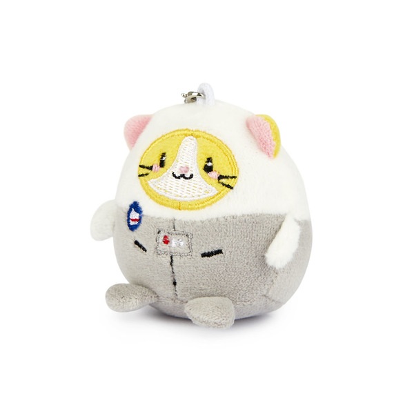Balvi Porte-clé Astrocat Couleur Gris blanc Un porte-clé chat astronaute Métal/toile