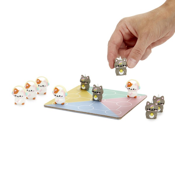 Balvi Juego de mesa Tic Tac Toe Kawaii Un tres en raya inspirado en gatos Kawaii Plástico