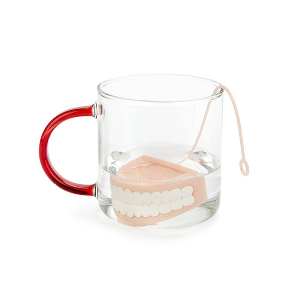 Balvi Infusor té TEAth Color Rosa Simula una prótesis dental Silicona
