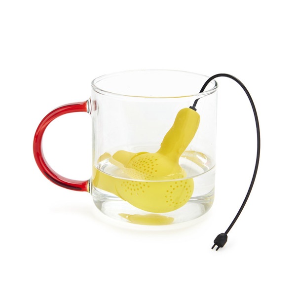 Balvi Tea infuser ElectriciTEA Yellow colour Simulates a hair dryer Silicone