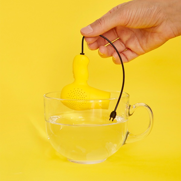 Balvi Tea infuser ElectriciTEA Yellow colour Simulates a hair dryer Silicone