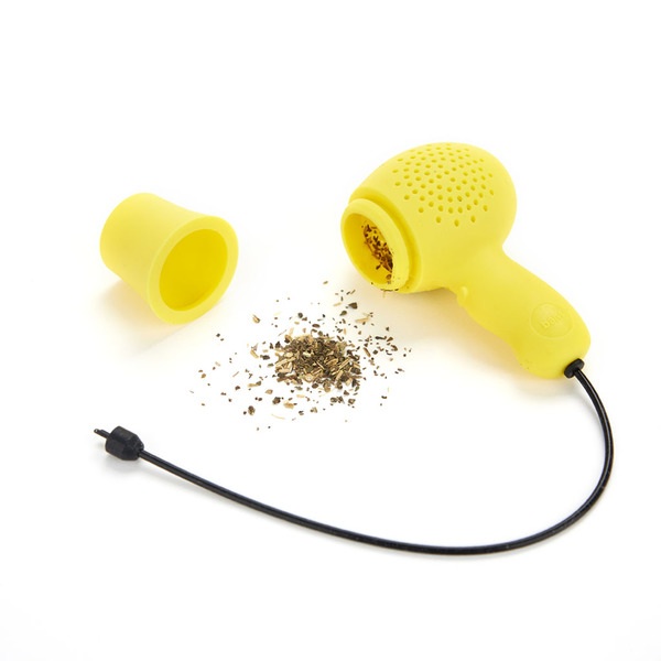 Balvi Tea infuser ElectriciTEA Yellow colour Simulates a hair dryer Silicone
