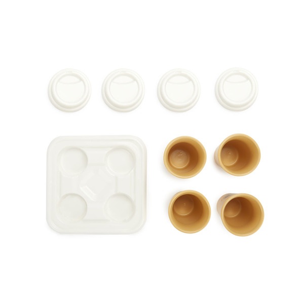 alvi Set tazas café Take Away Color Marrón, Blanco Incluyen una bandeja de porcelana Porcelana 75 ml