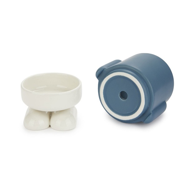 Balvi Mini maceta Mr Standy Color Azul Su parte inferior recoge el agua  Cerámica 13x8,5x8,5 cm