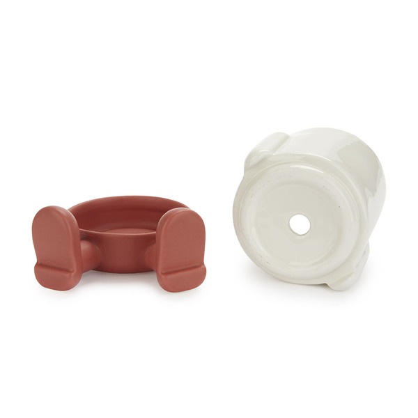 alvi Mini Blumentopf Mr Sitty Farbe Rot Am Bodenteil sammelt sich das überschüssige Wasser Aus Keram