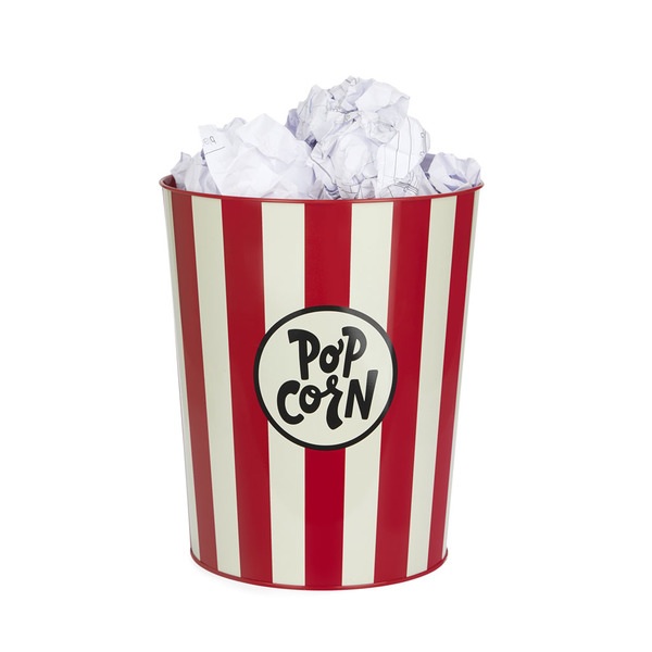 Balvi Cestino carta Popcorn Colore Rosso e Beige I fogli di carta sembrano popcorn Metallo