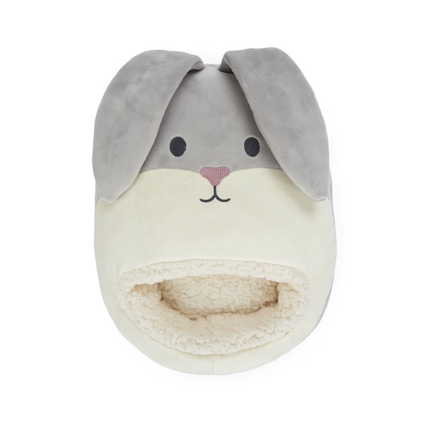 Balvi Calientapies Rabbit Color Gris Con orejas flexibles que sobresalen Poliéster 39x30x7 cm