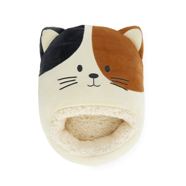 alvi Chauffe pied Kitty Calico Couleur Blanc et marron Un chat qui vous garde au chaud Polyester 20x