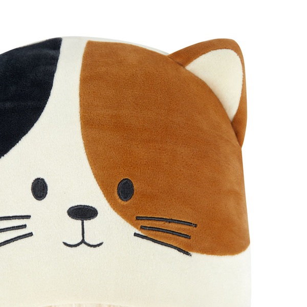 alvi Chauffe pied Kitty Calico Couleur Blanc et marron Un chat qui vous garde au chaud Polyester 20x