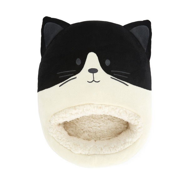 alvi Calientapies Kitty Frac Color Negro y Blanco Un gato que te mantiene caliente Poliéster 20x33x3