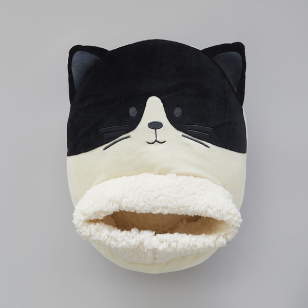 alvi Calientapies Kitty Frac Color Negro y Blanco Un gato que te mantiene caliente Poliéster 20x33x3