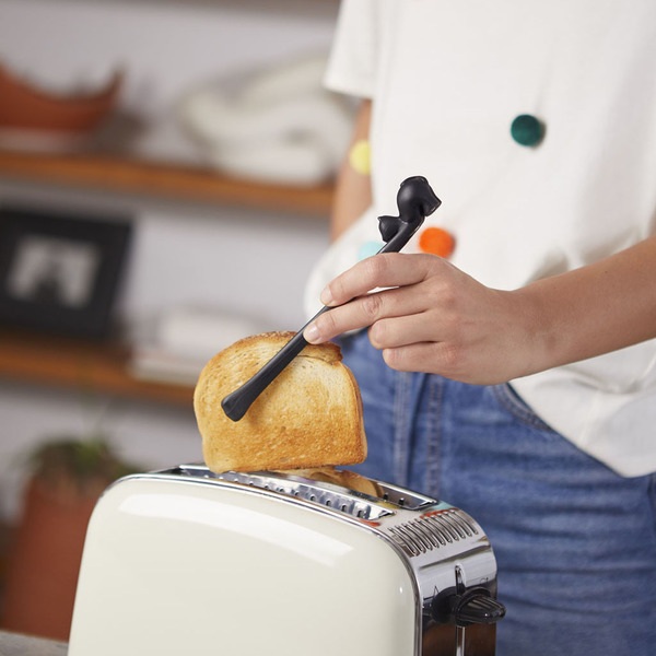 Balvi - Meow Balvi Toaster tongs Meow Black colour Magnets included Anti-burn clamp PP plastic