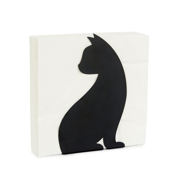 Balvi Porte-serviettes Feline Couleur Noir Convient pour différentes tailles et formes Métal