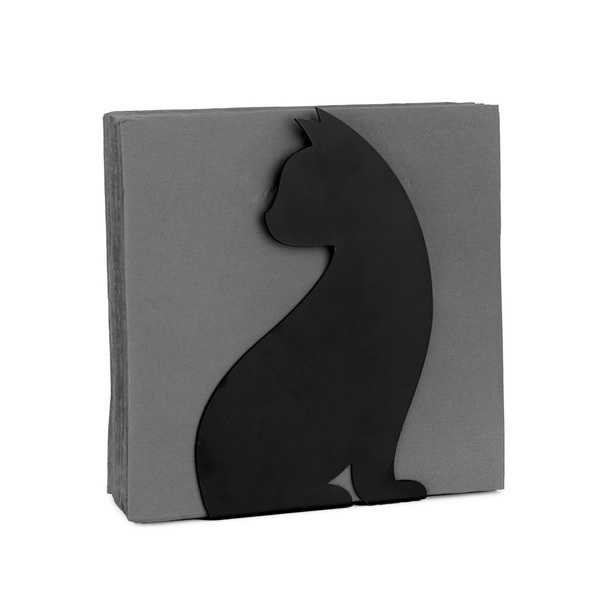 Balvi Porte-serviettes Feline Couleur Noir Convient pour différentes tailles et formes Métal