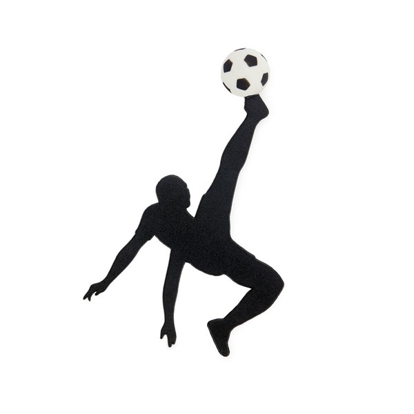 Balvi Marcapáginas Bicycle Kick Color Negro/blanco Inspirado en el deporte fútbol Plástico