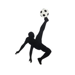Balvi Marcapáginas Bicycle Kick Color Negro/blanco Inspirado en el deporte fútbol Plástico
