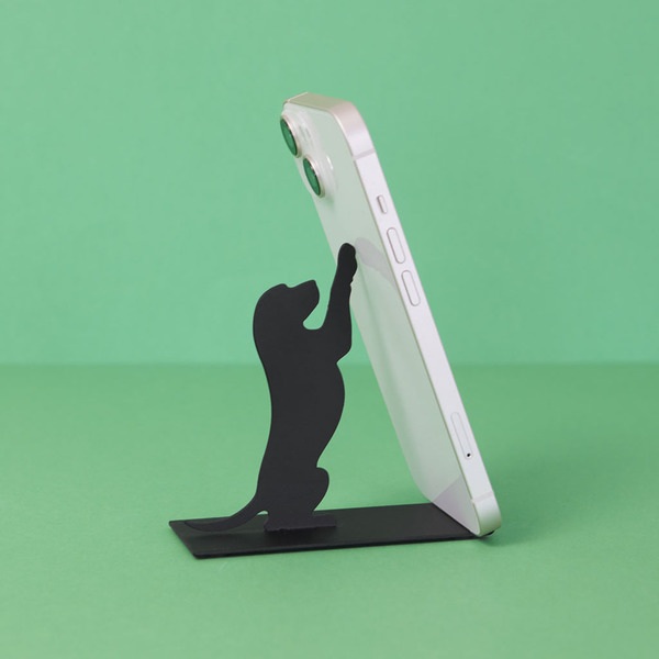 Balvi Smartphone-Halter Puppy Farbe Schwarz Freisprecheinrichtung für Mobiltelefon Aus Metall