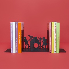 Balvi Bookend The Band Black colour A music band on a book stand Metal