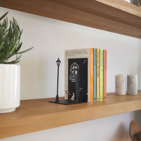 Balvi Bookend Jazz Black colour A musician brought to a bookstand Metal