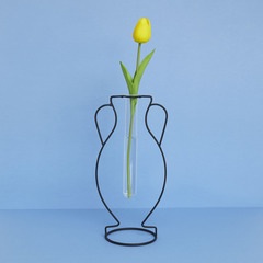 Balvi Vase Hellas Black colour Silhouette in metal with test tube vase Metal/glass 28x14x10 cm