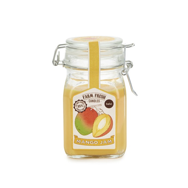 Balvi Bougie parfumée Farm Fresh Couleur Jaune Design de pot de confiture