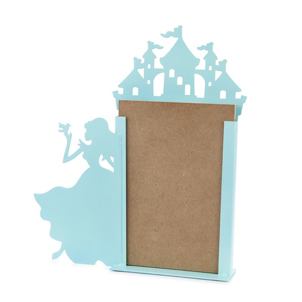 Fermalibri A Tema Cenerentola - In Metallo Turchese, Con Principessa E Castello, Per Camera Bambini, 17x12x12,5 Cm - Foto 10