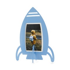 Balvi Cadre Rocket Couleur Bleu Encadrer les histoires et les souvenirs préférés Métal 10x15 cm