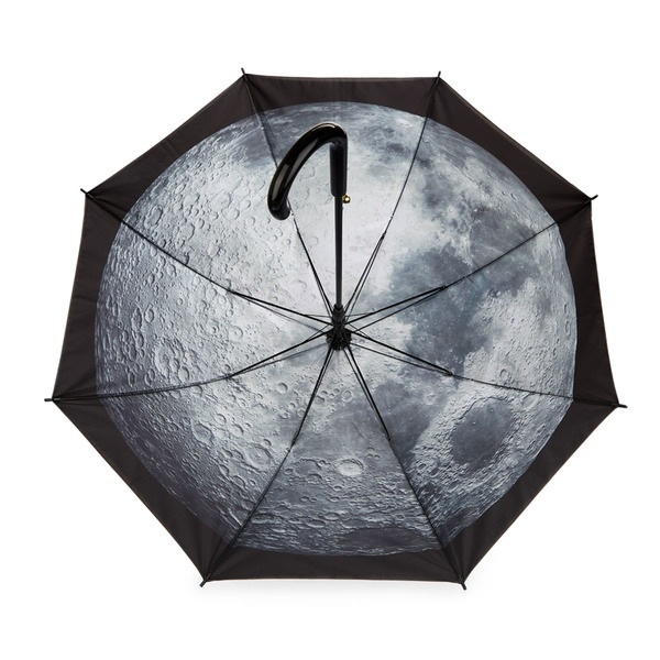 Balvi Paraguas Moon Color Negro, Blanco Negro por fuera y con una luna por dentro Nylon