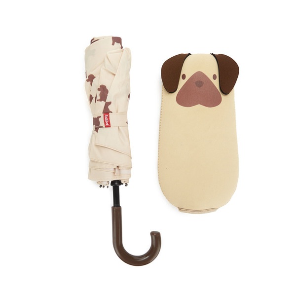 Balvi Parapluie Puppymbrella Couleur Beige Comprend une housse en néoprène en forme de chien Nylon