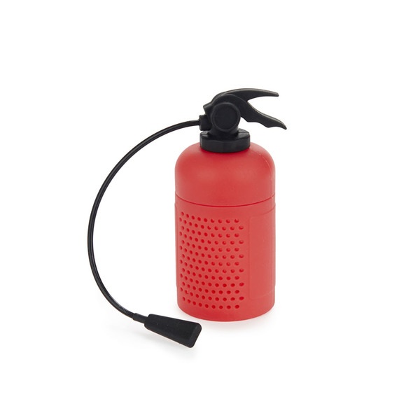 Balvi Infuseur thé ExtTEAnguisher Couleur Rouge Représente un extincteur Silicone