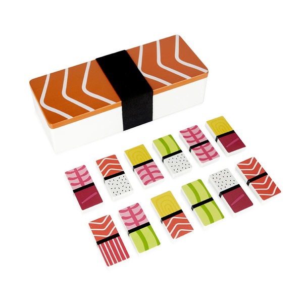 alvi Jeu de dominos Domigiri Jeu des dominos classique avec un design original inspiré des Sushis Bo