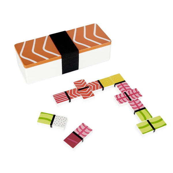alvi Jeu de dominos Domigiri Jeu des dominos classique avec un design original inspiré des Sushis Bo