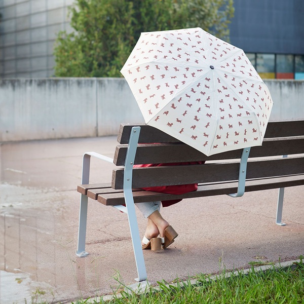 Balvi Parapluie Puppymbrella Couleur Beige Comprend une housse en néoprène en forme de chien Nylon